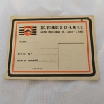 MILITARIA (R010) - Antiga CREDENCIAL em branco da Sociedade dos Veteranos de 32 - MMDC, atestando no verso ter sido Participante da Revolução de 1932.