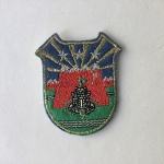 MILITARIA - Antigo bordado militar do 9° Regimento de Engenharia. Com a cobra fumando.