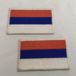 MILITARIA - Lote com Dois (02) Bandeiras bordadas para Uniformes Militares da Rússia. D03