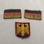 MILITARIA - Lote com Três (03) Patches em tecido do Exército Alemão - Dois deles com marcas de uso. D04