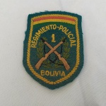 PATCH em tecido do 1 Regimento Policial da Bolívia.