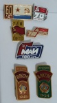 Lote com 7 pins soviéticos comemorativos - Partido Comunista da União Soviética - Segunda Guerra Mundial - usados, bem conservados