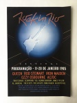 COLECIONISMO - IRON MAIDEN , reprodução de cartaz com a programação do ROCK IN RIO de 1985, peça perfeita para ser enquadrada.