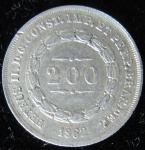 BRASIL - IMPÉRIO - 200 RÉIS - 1862