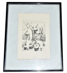 BIANCO - Gravura, numerada 269/300, assinada no canto inferior direito, emoldurada e com proteção de vidro de ambos os lados. Medida da gravura 28x19cm e com moldura 42,34cm.
