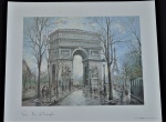 Reprodução em espesso papel de alta gramatura e qualidade com imagens de Paris - Arco do Triunfo para emoldurar. Medida 36x44cm.