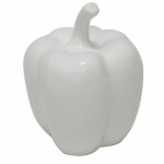 Pimentão de porcelana branca. Medida 10 cm de altura.