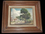 Eduardo Carlson - Óleo sobre eucatex, assinado, medindo tela 26x35cm e com moldura 52x60cm. O pintor é ganhador de diversos prêmios nacionais tais como Medalha de Bronze na Sociedade Brasileira de Belas Artes, Menção honrosa em 1962 na Associação de Artistas Brasileiros, Medalha de Prata em 1970 na Academia Brasileira de Belas Artes.