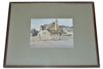 Joe Cleufiel - Pieth -Pintura aquarelada sobre cartão, assinada e datada de 1945. Emoldurada com proteção de vidro. Medida 58x76cm. Não pode ser enviada pelos correios.