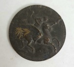Medalha Comemorativa, Exposição Internacional da Indústria e Comércio, Torino / Itália 1911, Bronze, Muito Bem Conservada.