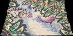 Tapeçaria artesanal representado peixes, med. 136 x 91