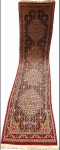 TAPETE PERSA - linda passadeira senné, peça feita em lã sobre algodão, original da senné no Irã, med.  2,40 x 0,69.