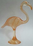 ABRAHAM PALATNIK  - ( Natal, 19 de fevereiro de 1928- Rio de Janeiro, 9 de maio de 2020) . Grande escultura em resina de poliéster, peça representando flamingo translúcido e ton de laranja, assinada na base,  MED. 35 x 24 centímetros.