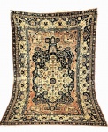 TAPETE ORIENTAL  - tapete feito a não em lã sobre algodão original da cidade de Jaipur na Índia,  med. 2,40 x 1,52