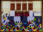 Dalvan da Silva Filho - Dalvan ((Rio de Janeiro, 1966), "Natal Solidário na Cinelancia". Acrílica sobre eucatex, Assinado. Localizado Rio e datado 2004. med 45,5 x 61 cm. (MI) ; 47,5  x  62,5 (ME). Sujidade sobre a camada pictórica. Coleção Particular  do artista- Rio de janeiro /RJ. Nota Biográfica: Dalvan da Silva Filho, ou simplesmente Dalvan (Rio de Janeiro, 1966) é um pintor naïf brasileiro.Foi técnico de mecânica, inspetor de qualidade e piloto antes de se dedicar à pintura, desde 1986, sendo incentivado por Lucien Finkelstein, diretor do Museu Internacional de Arte Naïf do Brasil. Sua obra faz uma reportagem visual de cenas do cotidiano, com grande riqueza de detalhes.Já expôs em vários salões e mostras do Brasil, destacando-se sua participação na exposição O Mundo Fascinante dos Pintores Naïfs, realizada no Paço Imperial do Rio de Janeiro, em 1989,1 na Encontros e Reencontros na Arte Naïf: Brasil-Haiti em 2005, apresentada no Museu de Arte Brasileira e no Centro Cultural Banco do Brasil,3 e nas edições de 1996 e 2002 da Bienal Naifs do Brasil, sempre montadas no SESC Piracicaba, o maior evento do gênero no país.2 Foi um dos dez pintores enfocados no livro Rio de Janeiro Naïf, publicado por Finkelstein,4 e foi um dos destaques do livro A Arte Naïf no Brasil, de Jacques Ardies e Geraldo Edson de Andrade, uma importante obra de referência sobre este gênero de pintura no país.5 Foi um dos oito artistas selecionados pelo Centro Cultural La Moneda para ilustrar uma publicação destinada a divulgar a arte naïf brasileira entre os estudantes do Chile, acompanhando uma exposição organizada no Centro com apoio do IPHAN, museus e outras instituições culturais brasileiras e chilenas.6 Segundo Oscar d'Ambrosio,"Embora o pintor diga que prefere a crítica social, uma de suas principais temáticas pode ser encontrada nas paisagens urbanas cariocas, principalmente diversos quadros sobre a fachada do Teatro Municipal e suas imediações, onde ocorrem manifestações folclóricas e rodas de capoeira. ... Ele também mostra talento para transformar sua arte em um libelo pela liberdade de expressão e num documento de reivindicações sociais, mostradas de maneira clara e contundente, sem o rebuscamento e a simbologia que caracteriza a arte acadêmica. Há também telas engajadas em defesa do meio ambiente. ... Nada em seus quadros é artificial ou realizado com segundas intenções. É no talento com que explicita suas verdades artísticas que Dalvan, atento a tudo que ocorre ao seu redor, na sociedade e na época em que lhe cabe viver, destaca-se como um nome importante no panorama da arte naïf brasileira contemporânea".