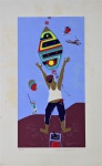 Newton de Rezende Silva (São Paulo, SP, 1912 - Rio de Janeiro, RJ,  1994), "Balão 25". Serigrafia a cores. Tiragem 60 de 130. Med 64 x 40 cm(ME); 50 x 26 cm (Mancha). Assinado. Datado 1985 . Serigrafia comemorativa dos 25 anos da galeria BONINO (referência no verso da obra). Presença de sujidade e pontos de acidez sobre o papel. Acervo Particular Rio de Janeiro/RJ. Nota Biográfica: Pintor, desenhista, gravador, escultor. É autodidata em pintura. Em 1946 viaja a Buenos Aires, onde trabalha como artista publicitário. De volta ao Brasil, fixa residência no Rio de Janeiro e realiza sua primeira individual, no Instituto dos Arquitetos do Brasil - IAB/RJ. Em 1962, participa do Concurso Internacional de Publicidade, em Miami, Estados Unidos, e recebe menção honrosa. Em 1968, recebe o título de Diretor do Ano, outorgado pelo Clube dos Diretores de Arte do Brasil. Ferreira Gullar (1930) escreve um livro sobre sua obra, editado pela Galeria Bonino, em 1980. A Rede Globo e a Riotur lhe prestam homenagem: a primeira, em Noite Única em 1983, e a segunda, em 1986.