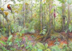 Maurício de Mari Mello Barbato (1963 - Rio de Janeiro/RJ), "Tucano de Bico Verde Na Serra da Bocaina". Técnica mista sobre papel (lápis de cor, caneta aquarela, aquarela). Med. 21,0 x 29,7 cm. Assinado. Nota Biográfica: Arquiteto formado pela Santa Úrsula e pintor autodidata. Frequentou diversos cursos para aperfeiçoamento e conhecimento técnico de desenho e pintura entre eles, na Prat University de N. Y. Participou de mostras coletivas na extinta Galeria do SESC - Copacabana, Na Galeria HB195, entre outras. Participação em exposições e leilões internacionais: ArtesPremiado com Menção Honrosa na exposição Homenagem a Salvador Dalí no Museu do Telefone em 1987.Flamengo, Rio de Janeiro;Exposição permanente sobre Biodiversidade no Museu de História Natural da Quinta da Boa Vista com três telas(exposição inaugurada em 1992), perdidas no incêndio de 2018. São Cristóvão, Rio de Janeiro;Exposição Coletiva no Venetian  Sands Expo Center  Las Vegas  Nevada de 12 a 15 de outubro de 2000;Exposição Coletiva Hiper no SESC Rio de Janeiro em março de 2000;Exposição Universidarte VIII dezembro de 2000  Campus Tom Jobin  Galeria Mira Schendel;Exposição no Instituto dos Arquitetos do Brasil ímaginatrium, abril de 2001 (coletiva);Exposição Poemas Visitados versão Preto e Branco SESC Copacabana  janeiro de 2000;Exposição Rio passado a Preto e Branco (coletiva) - 2002 - Galeria Matias Marcier - Shopping da Gávea  Riode janeiro;Exposição A Cara do Rio presente nos anos 2004, 2005, 2006, 2007, 2008 e 2010 (trabalhos publicados comdestaque no Jornal do Brasil);Exposições pela Maurício Pontual Galeria de Artes:Cultural Sensations / Realistic Painters of Nature, exposição mundial realizada pela Coca-Cola, com obras de Barbato e Eduardo Bretas em Atlanta  Geórgia  USA, setembro de 2003; International Art and Antique Expo 2006 no Madinat Jumeirah  Dubai  Emirados Árabes 2006;Exposição individual na Maurício Pontual Galeria de Arte  Vida e Floresta - 2 a 20 de setembro de 2011  Acrílicos, Óleo e Gouaches;Expo: ART CD Washington Convention Center Hall-E Miami, USA -2007;Participação na mostra de Arte Brasil do Itamaraty do Rio de Janeiro, em maio de 2011;Participação no XIV Leilão de Pratos Pintados à Mão do Museu Lasar Segall em São Paulo / SP. Leilão Pratospara Arte, 2011;Professor do Minicurso Pintura de Paisagens e como expositor com 1 obra na exposição: ProduçãoContemporânea de Ilustração Cientifica no IV Encontro Nacional de Ilustradores Científicos em novembro de2013;Desde 2004, tem suas obras expostas na Maurício Pontual Galeria de Arte, no Shopping Cassino Atlântico, em Copacabana, no Rio de Janeiro.Participações em leilões:Sotherbys  New York (Latin American Art  Nov 20 & 21, 2006);Sotherbys  New York ( Latin American Art  Nov 20 & 21, 2007);Christies  New York (Latin American Sale  May 26 & 27, 2010);Sotherbys  New York ( Latin American Paintings  November 16 & 17, 2010);Christies  New York (Latin American Art  May 28, 2014);Christies  New York (Latin American Art  Nov 21, 2015);Christies  London (Interiors  Aug 17, 2016);Christies  London (Interiors  Nov 23, 2016);Christies  London (Interiors  Jan 11, 2017);Christies  New York (Latin American Art  May 24 & 25, 2017);Christies  London (Interiors  Jun 14, 2017);Christies  London (Interiors  Sep 12 & 13, 2018);Christies  London (Latin American Art Online - Jul 21 & Ag 4, 2020).