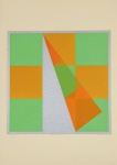 Dionísio del Santo (Colatina, Espírito Santo, 1925 - Vitória, Espírito Santo, 1999), "Permuta XVIII - Dobra Transparente".  Serigrafia sobre papel. Assinado. Datado de 1979. Tiragem 1/1. Med 71 x 50,5 cm (medidas totais), 44 x 44 cm (Mancha). Pontos de acidez . Coleção Hofmann - Rio de Janeiro /RJ.  Nota Biográfica : Pintor, desenhista, gravador, serígrafo. Estuda no Seminário São Francisco de Assis, em Santa Teresa, Espírito Santo, entre 1932 e 1939. No começo da década de 1940, realiza seus primeiros desenhos. Transfere-se para o Rio de Janeiro em 1946, onde começa a pintar. Freqüenta aulas de modelo-vivo e de teoria das cores na Associação Brasileira de Desenho - ABD. Atua em publicidade e artes gráficas. Em 1952, passa a trabalhar com xilogravura e serigrafia, e nesta técnica possui expressiva produção. Do fim dos anos 1950 até a metade da década seguinte, suas obras se aproximam dos princípios do movimento concreto. No entanto, mantém-se afastado do debate entre concretos e neoconcretos. Entre 1964 e 1966, produz trabalhos a guache, nos quais associa geometria e figura. Realiza sua primeira exposição individual, em 1965, na Galeria Relevo, no Rio de Janeiro. Desde a metade da década de 1960, dedica-se à arte abstrata, realizando principalmente obras em serigrafia. Em 1967, recebe o prêmio aquisição na 9ª Bienal Internacional de São Paulo. Na década de 1970, destaca-se em sua produção pictórica a série Cordéis, na qual se nota a influência da arte cinética. Em 1975, recebe o Prêmio de Melhor Exposição de Gravura do Ano, da Associação Paulista dos Críticos de Arte - APCA. Realiza mostras retrospectivas no Paço Imperial, no Rio de Janeiro e no Museu de Arte Moderna de São Paulo - MAM/SP, entre 1989 e 1990, e no Museu de Arte do Espírito Santo - Maes, em 1998. Mais de 70 obras do artista, entre serigrafias e xilogravuras, integram o acervo do Maes. Referência bibliográfica : https://www.escritoriodearte.com/artista/dionisio-del-santo