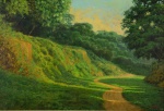 Ivan Mário (Minas), " Paisagem", óleo sobre tela med 45 x 66 cm (MI); 61,5 x 82 cm (ME). Assinado e datado de 1986. Sujidade sobre a camada pictórica. Acervo Particular Rio de Janeiro - RJ.