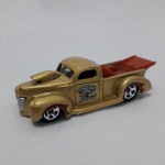 Hotwheels Ford 1940 Dragster, dourada, 1997, Mattel  Malasya, 7,7 cm