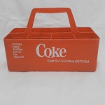 Caixa antiga de garrafas de coca cola, americana, para 8 garrafas de 192 ml