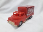 Caminhão promocional Coca Cola, Expressinho Glasslite, plástico e metal, 1/43, 10,5 cm, vermelho