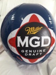 Balão decorativo inflável Cerveja Miller Lite, bola, mede aprox. 48 cm de diâmetro.