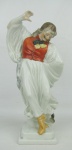 Estatueta Art-deco, de coleção em porcelana Hungara, marca da manufatura Herend, policromada, representando "Dançarino". Marca e numeração na base. Alt. 29,5 cm.