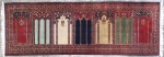 Passadeira Tabriz de oração. Med. 258x0,89 = 2,29m2. Com pequeno desgaste na lã.