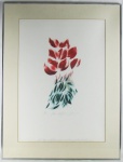SCLIAR - ROSAS - SERIGRAFIA - 68X48cm. Assinado de próprio punho. Com dedicatória.
