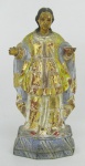 Santa Luzia - Imagem do séc. XIX em madeira entalhada e policromada. Alt. 20,5cm.