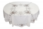 Toalha de mesa com 6 guardanapos da ilha da madeira. Diam. 220cm.