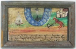 EX VOTOS - CENA SACRA - PINTURA SOBRE MADEIRA - 17X31cm.
