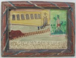 EX VOTOS - CENA SACRA - PITURA SOBRE MADEIRA - 21X30cm. Apresenta pequena perda na madeira.