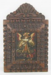 ESCOLA CUSQUENHA - ARCANJO - OSTCM - 16X12cm.