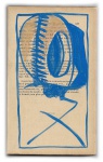 Zaven Paré (1961). SENHOR X. Pont Aven (França), 1993. Guache sobre papel montado sobre tela. 21 x 13 cm. Assinado, localizado e datado no verso.