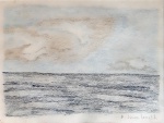Dimitri Ismailovitch (1892-1976). Lápis de cor (ou giz de cera) sobre papel. 15 x 21 cm (mi); 29 x 36 cm (me). Assinado D. Ismailovitch (cid). Ver lote seguinte.