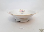 Baleiro  uveira Porcelana Polonesa Floral. Medida: 7 cm altura x 18 cm diametro.