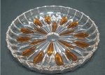 Prato De Bolo Em Cristal Double Moldado.Medida 28,5 cm de diametro
