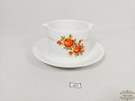 Molheira  com presentoire  porcelana renner  decorada com flores laranja . Medida 7 cm x 10cm de altura