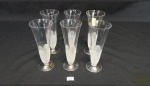 6 Taças Fino Cristal Europeu Tulipas Fosqueadas.Medida:6 Taças flutes - 16 cm altura x 6,5 cm diâmetro