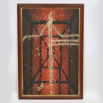 ALLAN D'ARCANGELO - Composição - Técnica mista sobre tela assinado no CIE e datado de 1969 Medindo 64 x 99cm