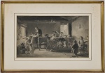GEORGE HARVEY (Inglaterra 1806 - 1876) Litografia retratando cena do cotidiano - Em reprodução. Assinado na Chapa. Med: 40 x 66cm (Obra) e 67 x 94cm (Total)