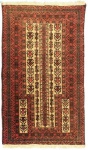 Tapete de oração Belouch, cor predominante vermelha. Med: 140 x 084 cm=  1.18 m2.