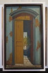 CHARLES DE WITTE  "Portal" óleo sobre tela, assinado e datado 1977 no C.I.D. Med. 43 x 26 cm..