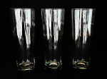 3 copos altos em demi cristal. Medidas aproximadas altura 19 cm e diâmetro 7 cm