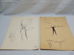 Jogo de 2 gravuras de Nureyev Caribe. Medindo 46cm x 32cm.