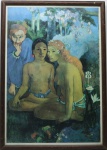 QUADRO - Reprodução - Barbarian Tales, Paul Gauguin, 1891. Med. 45x32 cm.