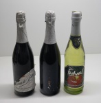 BEBIDAS - Lote de 3 espumantes, sendo 2 sem rótulos (Sem garantia da integridade do líquido)