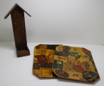 DIVERSOS - Lote de 2 jogos americanos e porta chaves. Med. 31x44 cm.